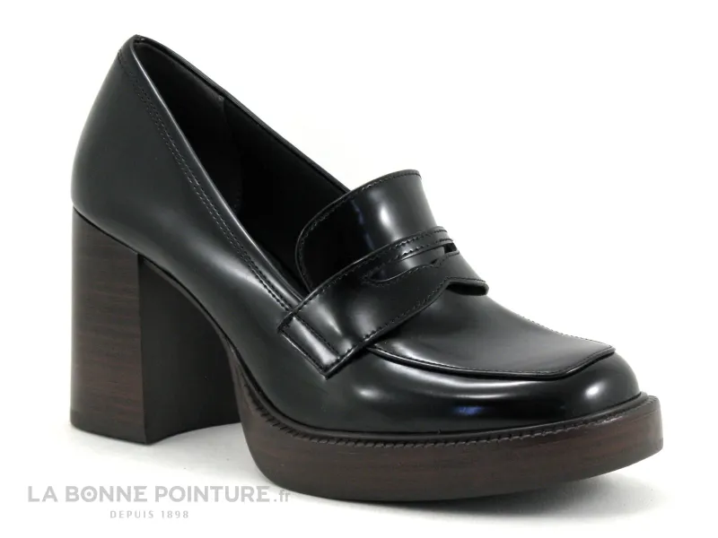 Achat chaussures Tamaris Femme Mocassin, vente Tamaris 1-24450-41 Black - Mocassin noir talon haut epais