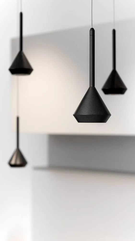 ARKOSLIGHT Suspension noire texturée SPIN