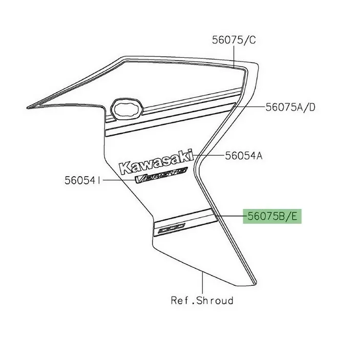 Autocollant "1000" écope de radiateur peinte Versys 1000 (2019-2022) | Moto Shop 35