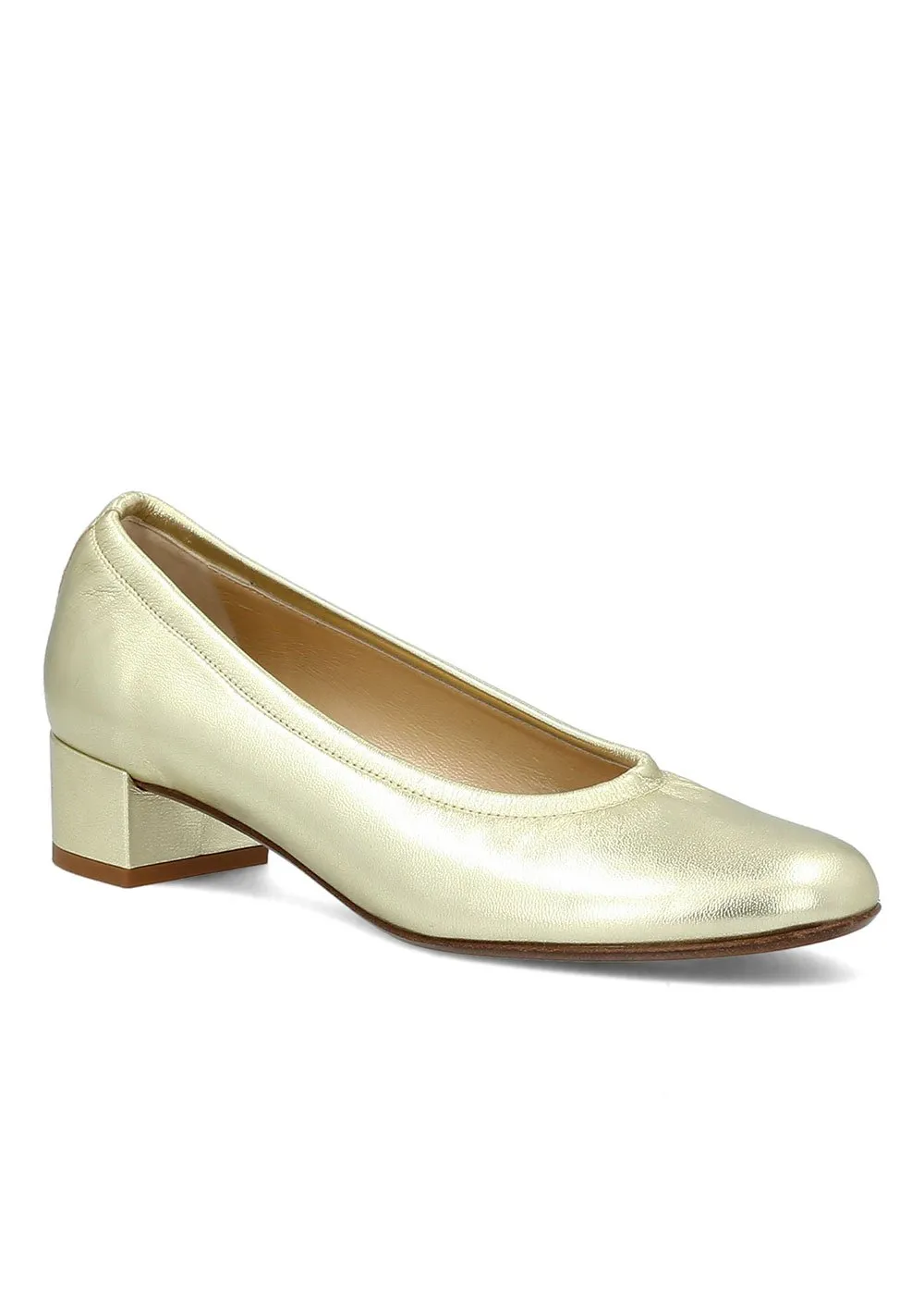 BALLERINE VARSOVIE CUIR PLATINE
