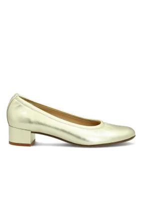 BALLERINE VARSOVIE CUIR PLATINE
