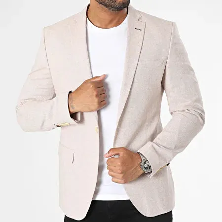 Blazer beige chiné