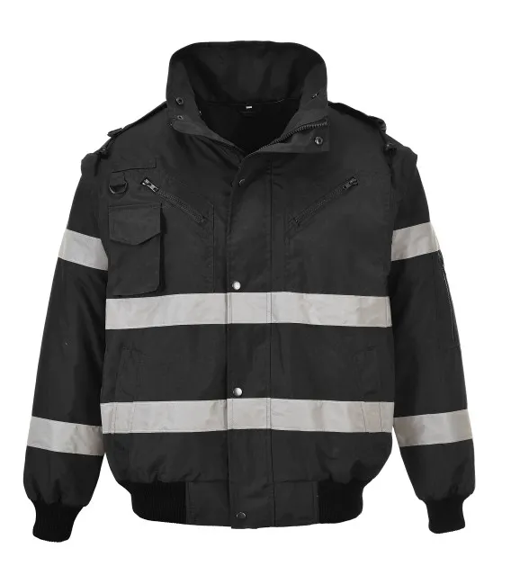 Blouson bomber iona 4 en 1 de travail Noir Portwest