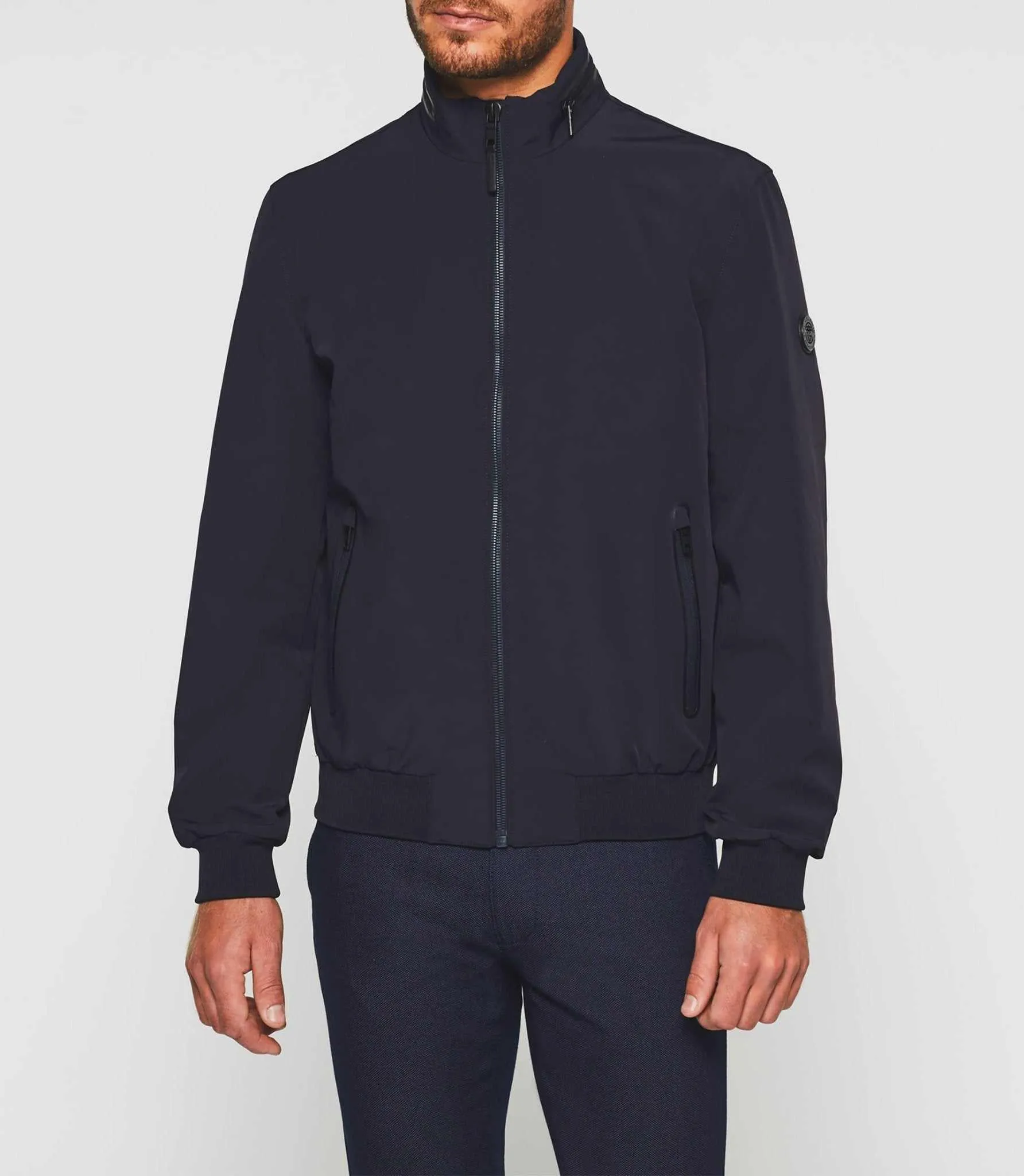 Blouson col montant marine Roque