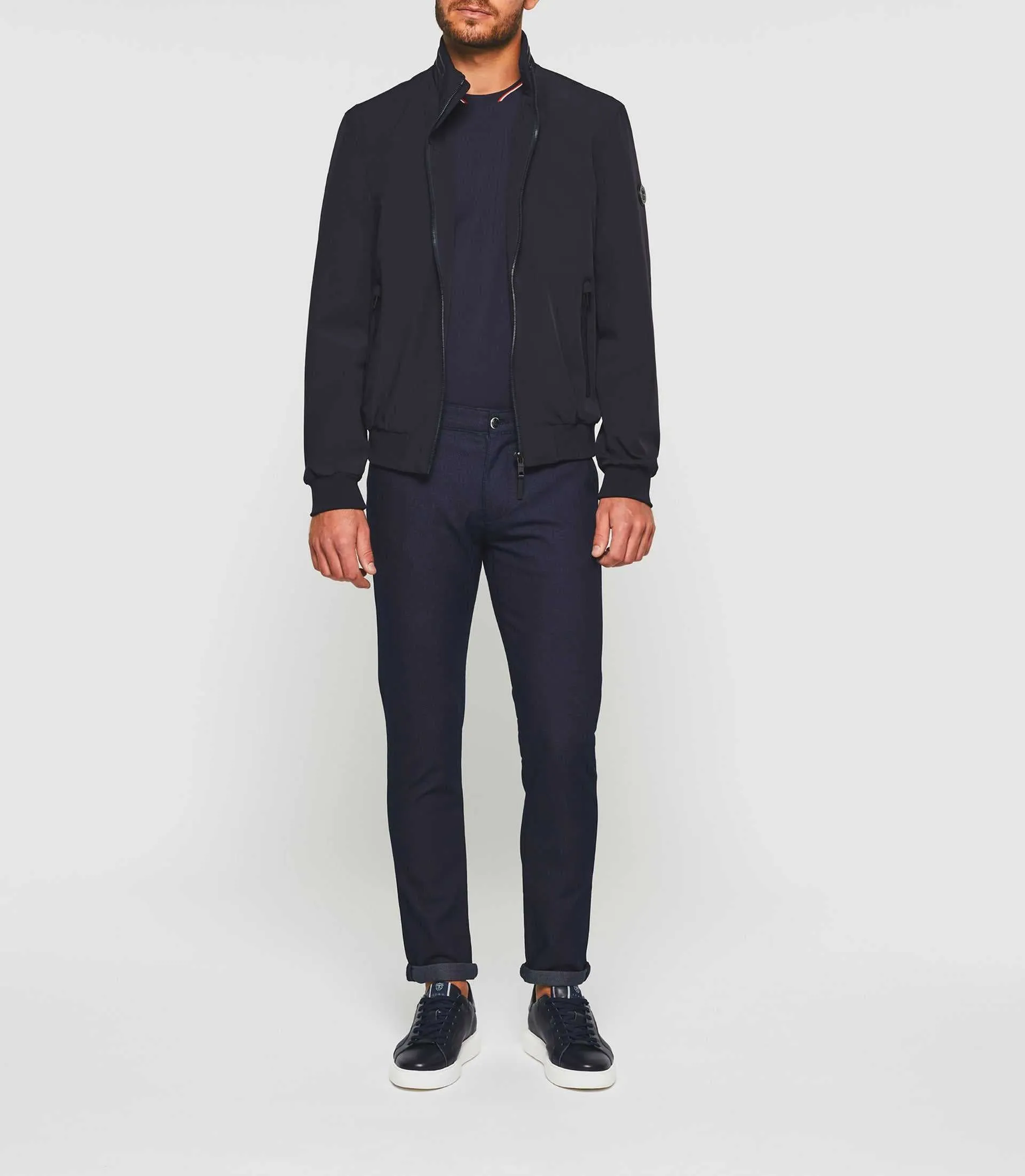 Blouson col montant marine Roque