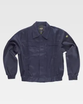 Blouson combiné avec triple couture et multiples poches