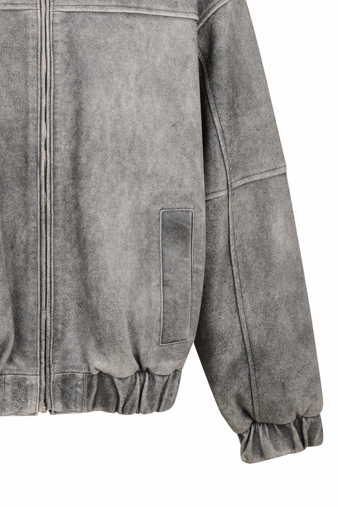BLOUSON CUIR PATINE OVERSIZE - BRADFORD