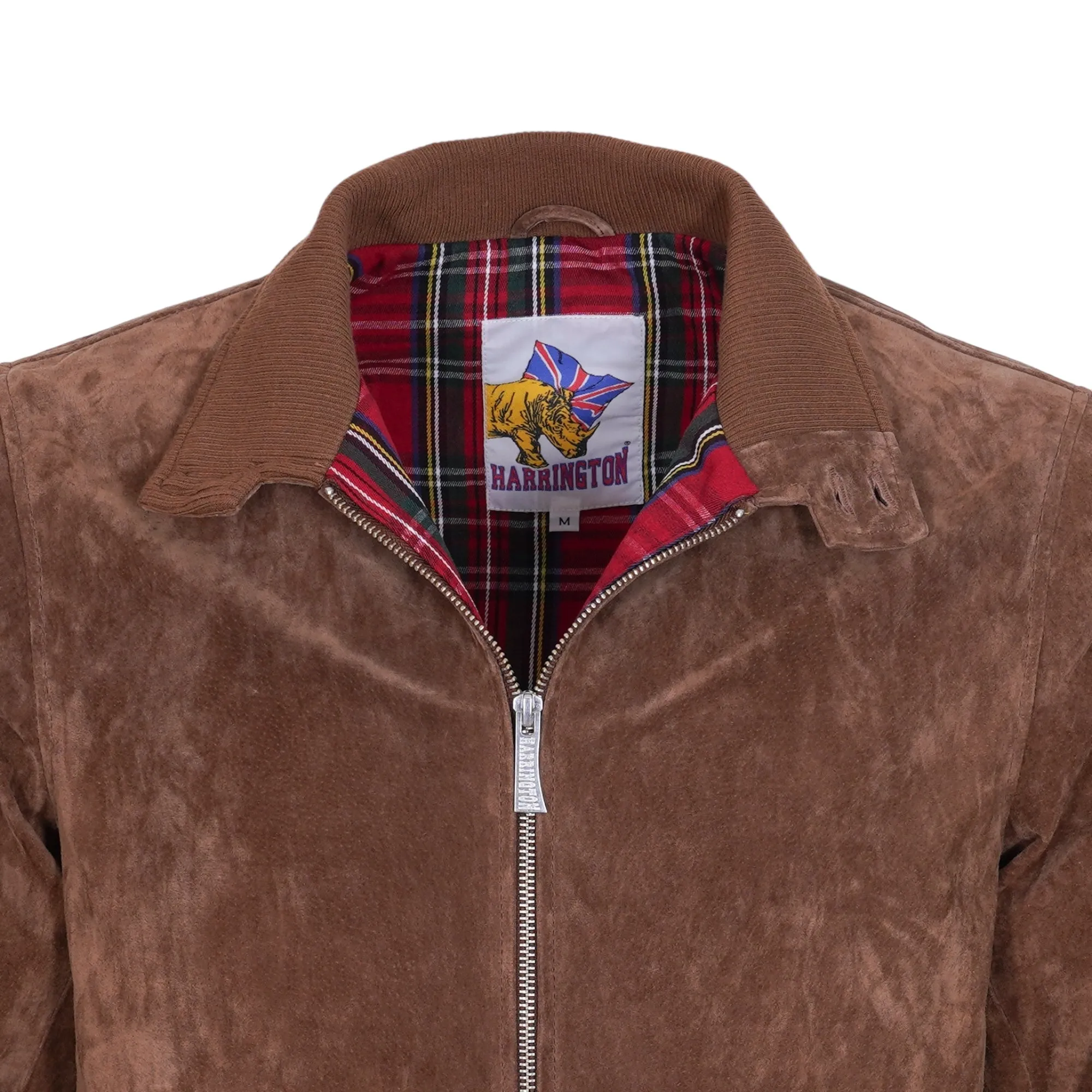 Blouson en daim tabac