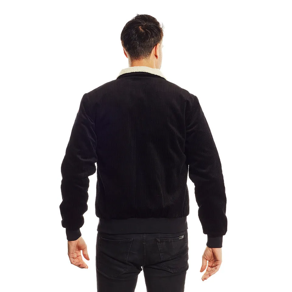 Blouson en velours ctelé noir