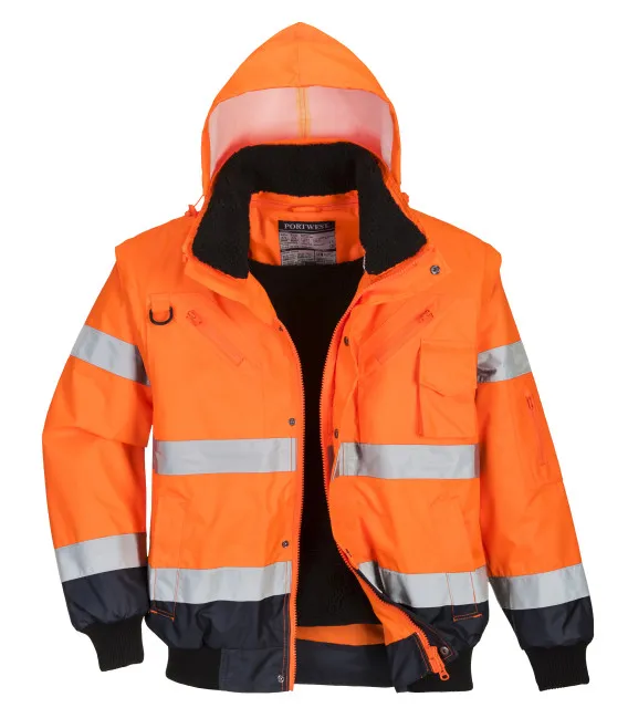 Blouson haute-visibilité bicolore de travail Orange/Bleu Portwest