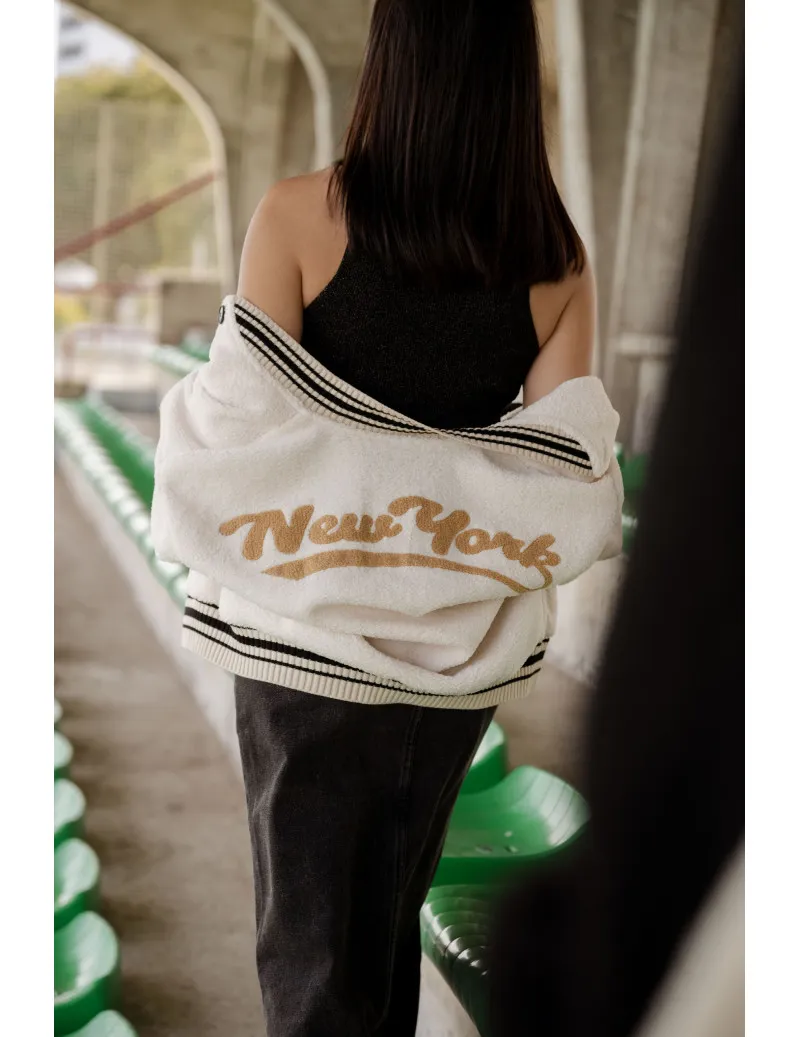 Blouson Moumoute écru - New York | MONLOOK