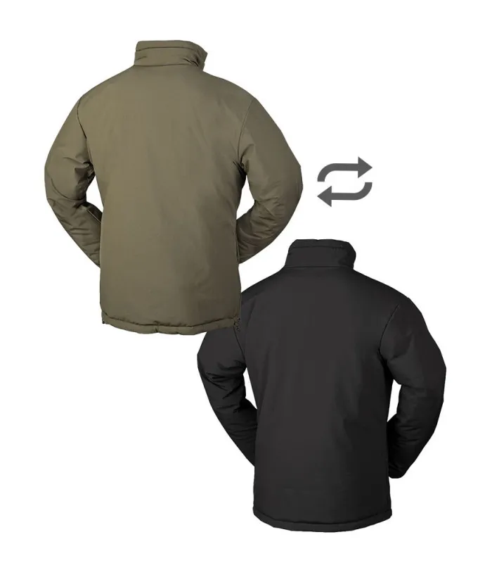 Blouson polaire réversible ranger kaki/noir