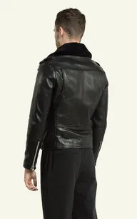 Blouson Style 17 Fur noir Serge Pariente - La Canadienne - Blousons Cuir Noir