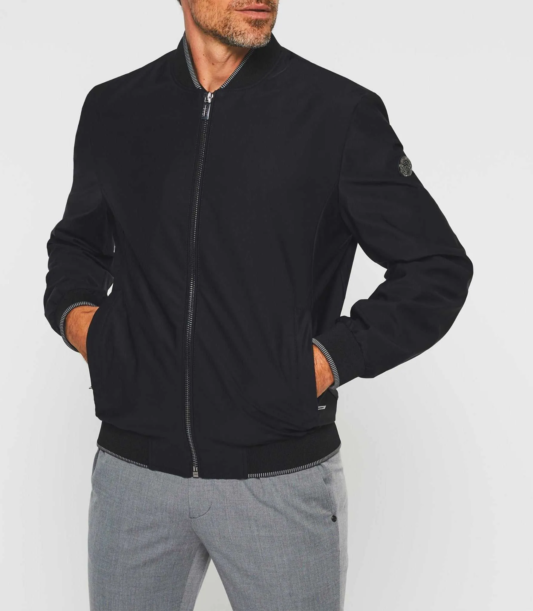 Blouson teddy léger noir Ramsay