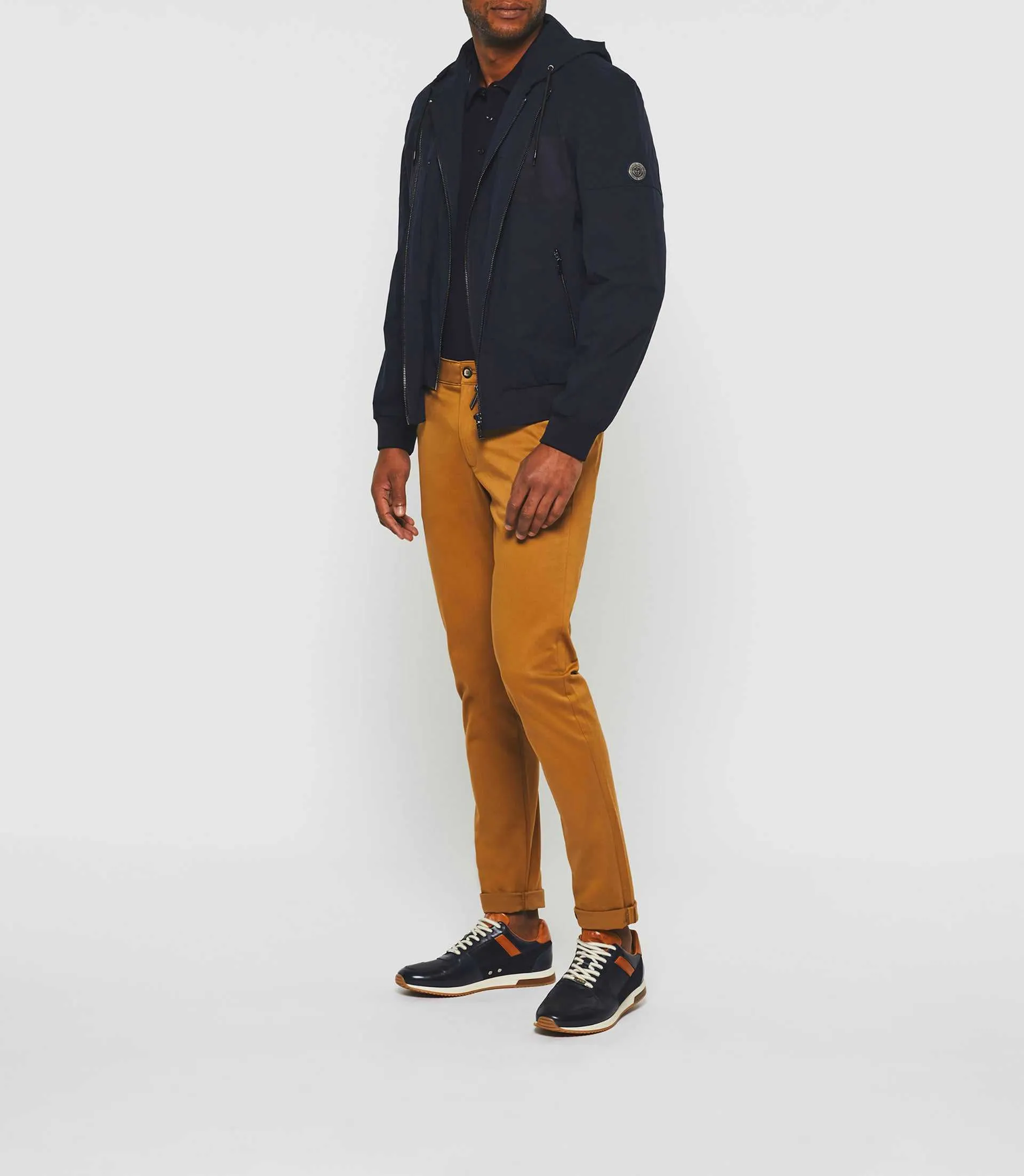 Blouson à capuche marine Rollin