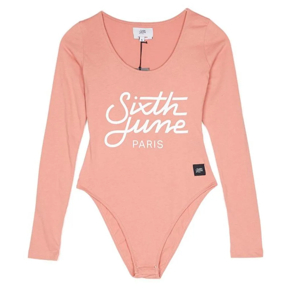 Body manches longues logo rose