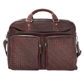 bugatti Porte-documents Woven en cuir 48 cm