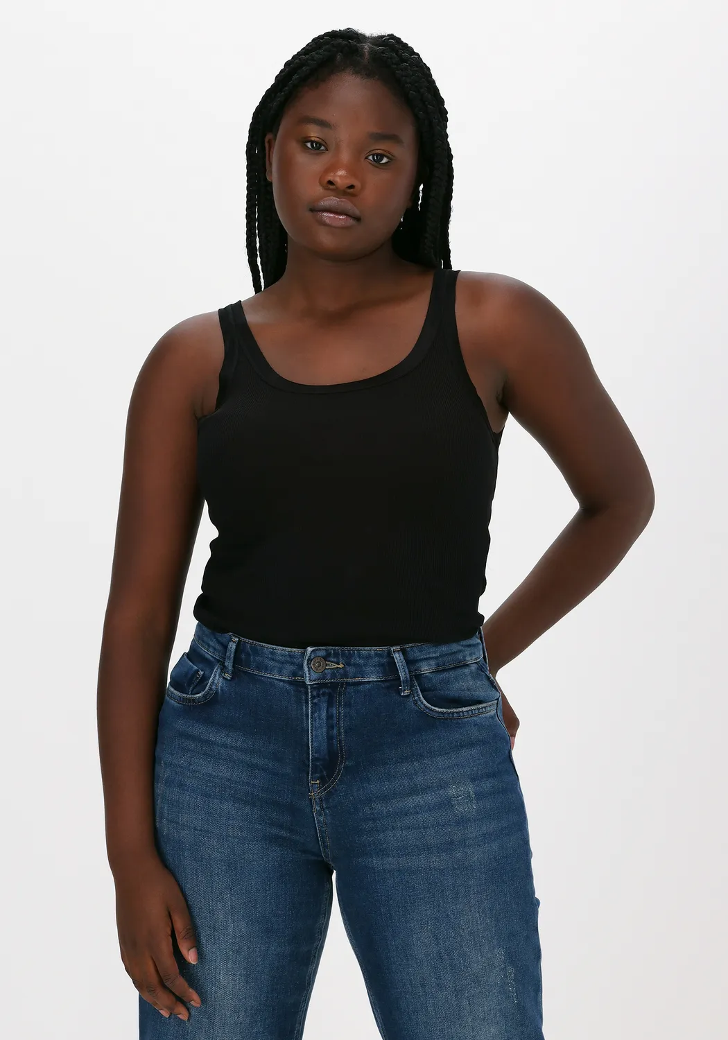 cc heart haut silk camisole en noir