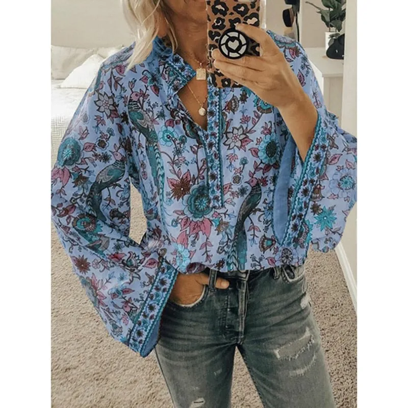 Chemise A Fleur Hippie