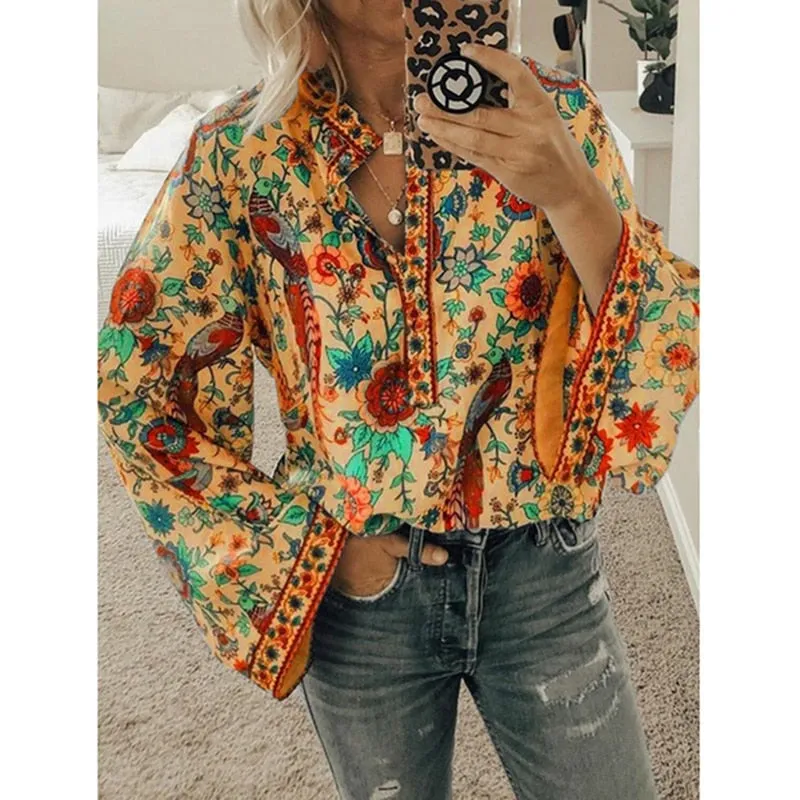 Chemise A Fleur Hippie