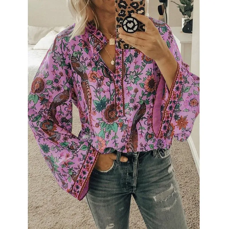 Chemise A Fleur Hippie