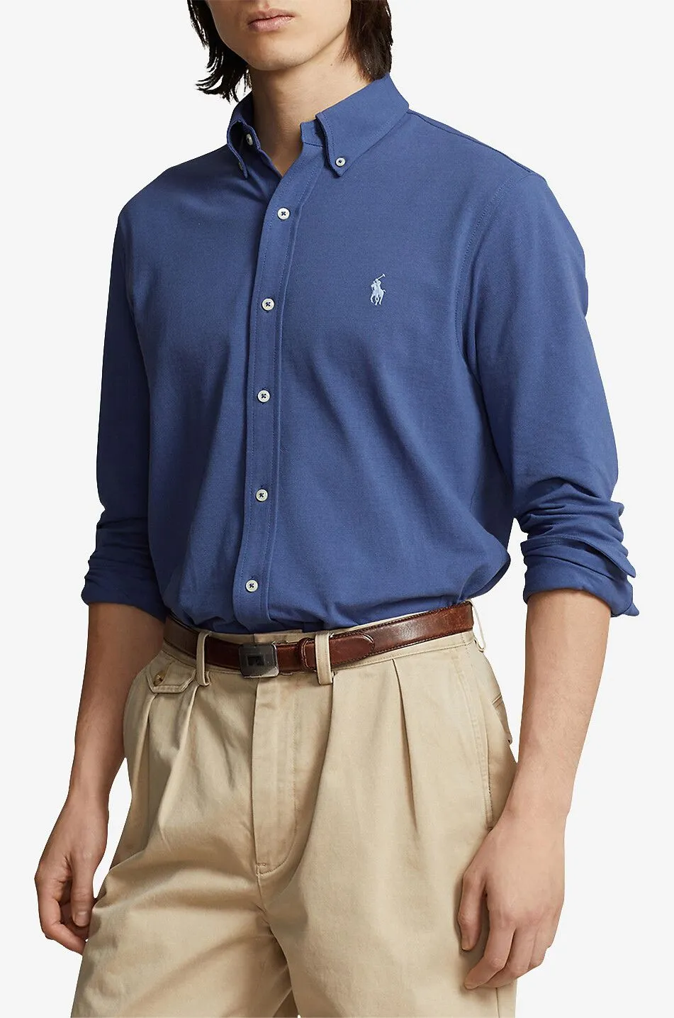 Chemise en coton piqué Featherweight