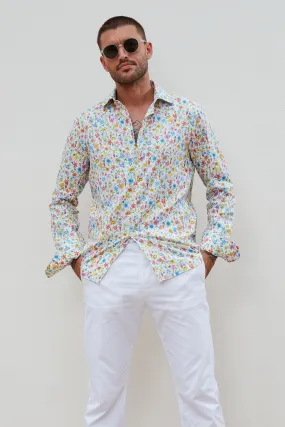 Chemise fleurie multicolore