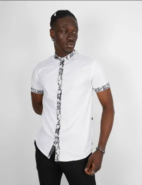 Chemise Mao Blanc manches courtes Lagos