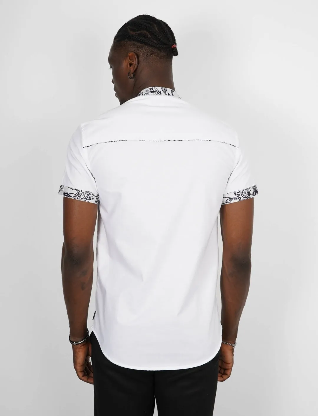 Chemise Mao Blanc manches courtes Lagos