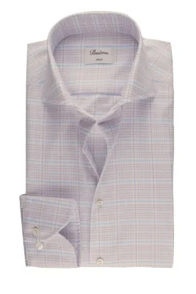 Chemise rose et bleue
