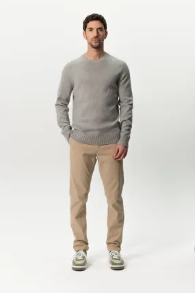 Chino en coton sergé - beige
