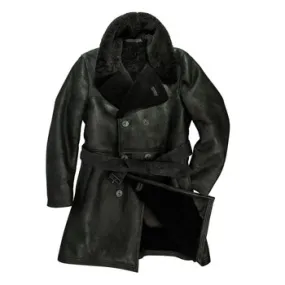 Cockpit USA Men's The Highview Shearling Trench Black USA Made