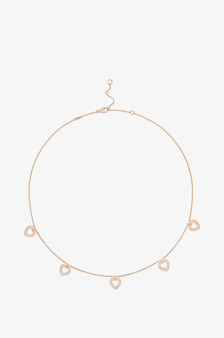 Collier en or rose et diamants Pretty Woman Multihearts
