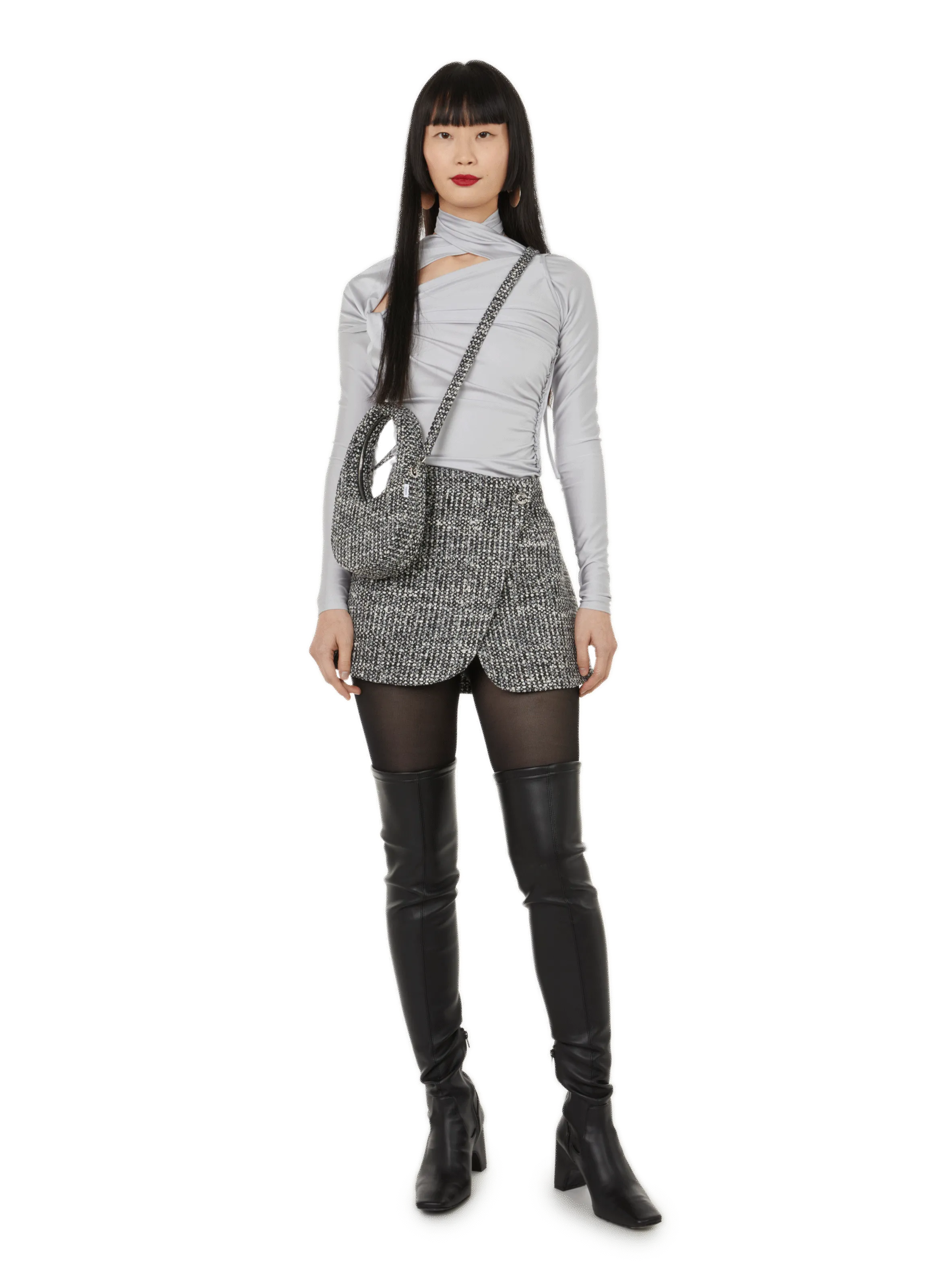 COPERNI  Top torsadé asymétrique  - Gris