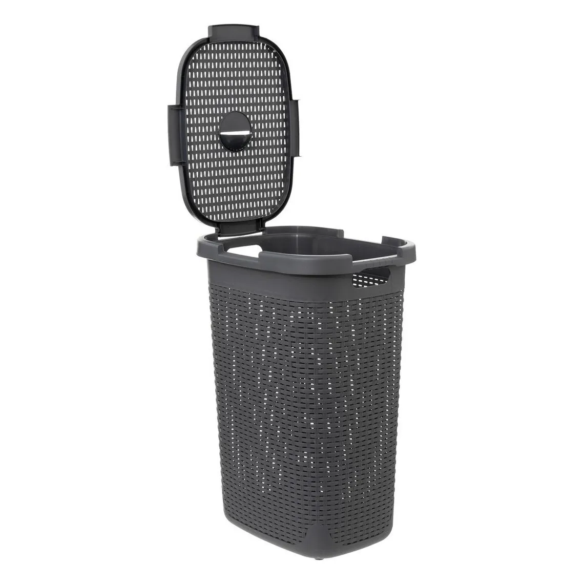 CORBEILLE 60L GRIS BETON RATTAN | 3 Suisses