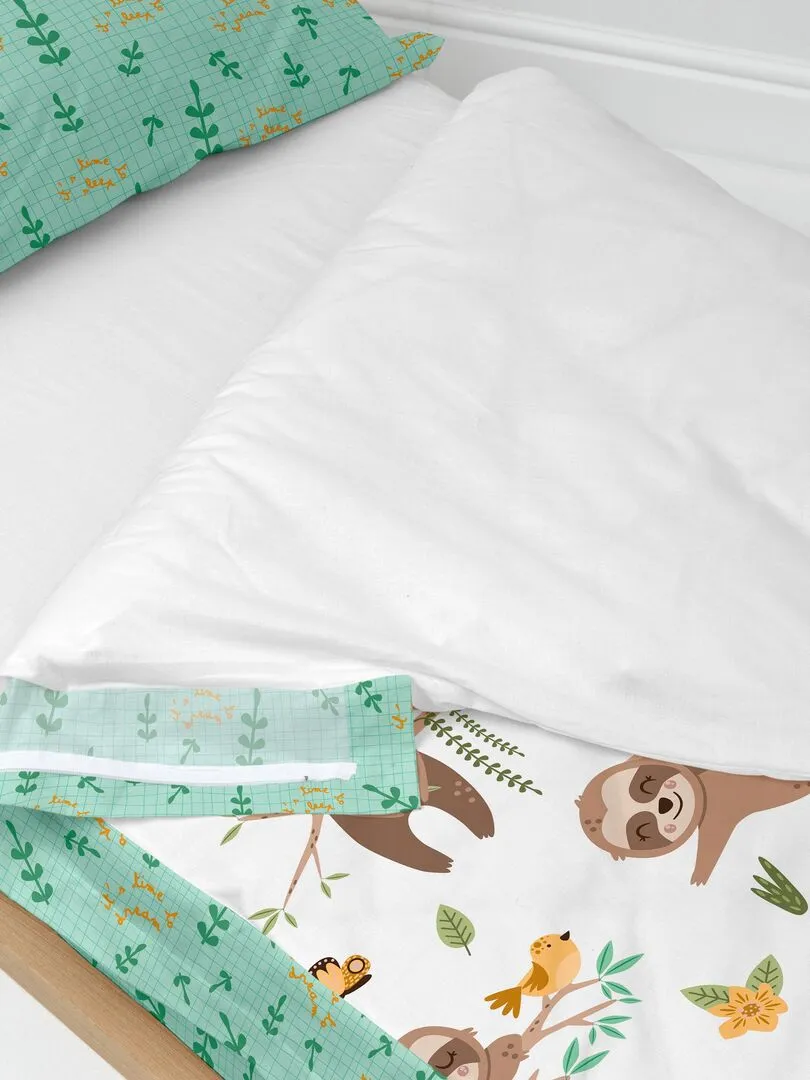 Couchage prêt à dormir Sans couette Happy sloth "Happyfriday" - Multicolore