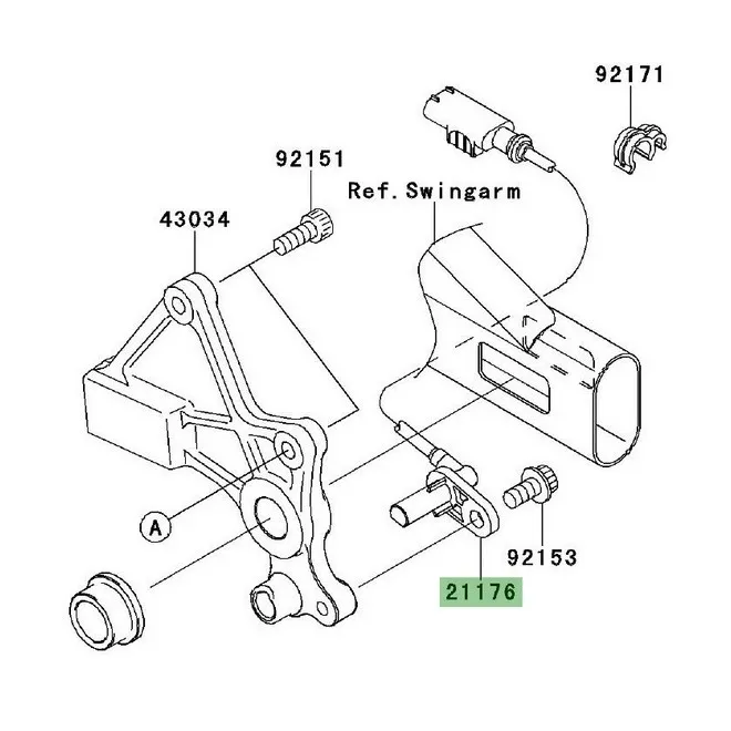 Câble ABS roue arrière Kawasaki Er-6f ABS (2006-2011) | Moto Shop 35