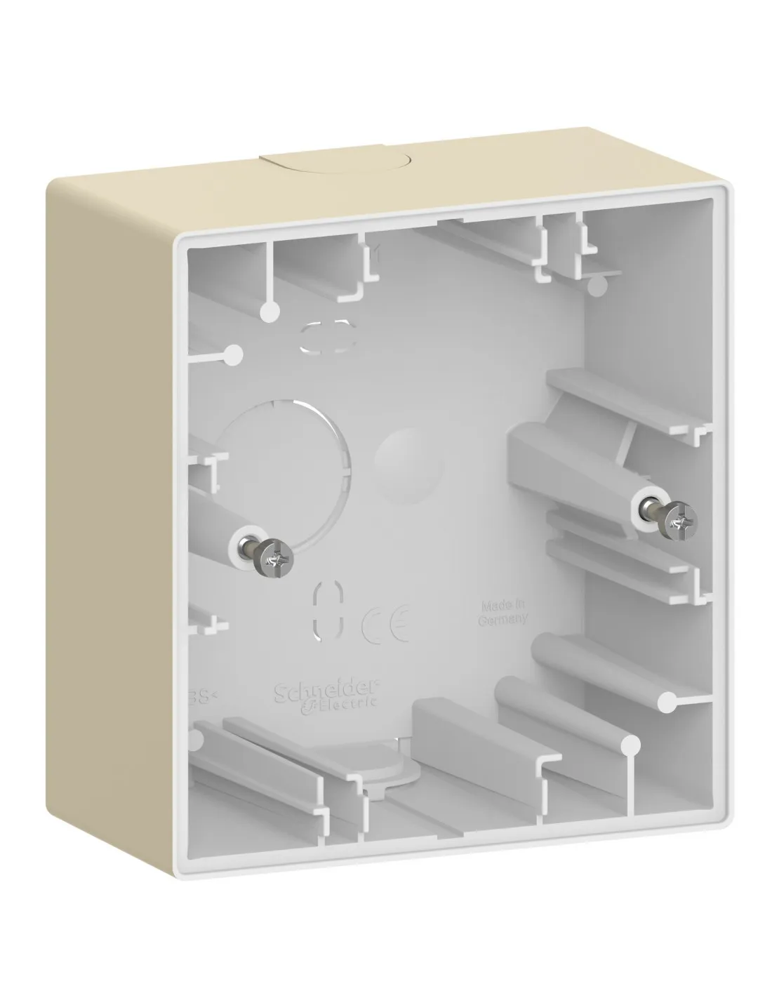 D-Life boite pour montage saillie blanc sable 1 poste SCHNEIDER MTN4014-6533
