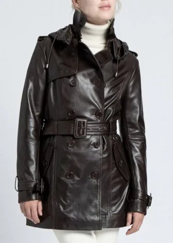 DALIANA TRENCH CUIR AGNEAU WAXY GIORGIO PARIS