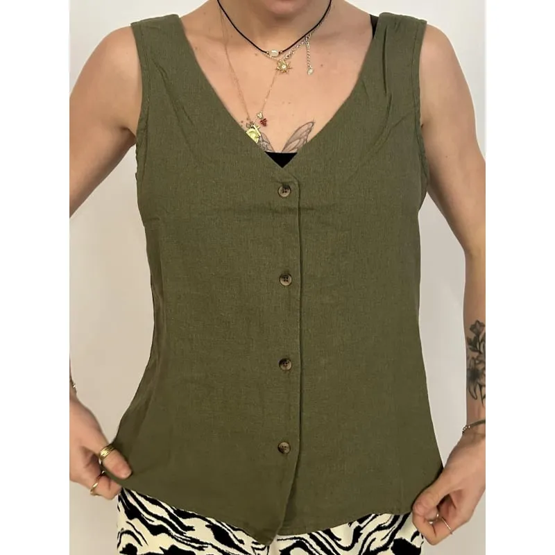 Débardeur imprimés palmier multicolore femme - Molly Bracken | wimod