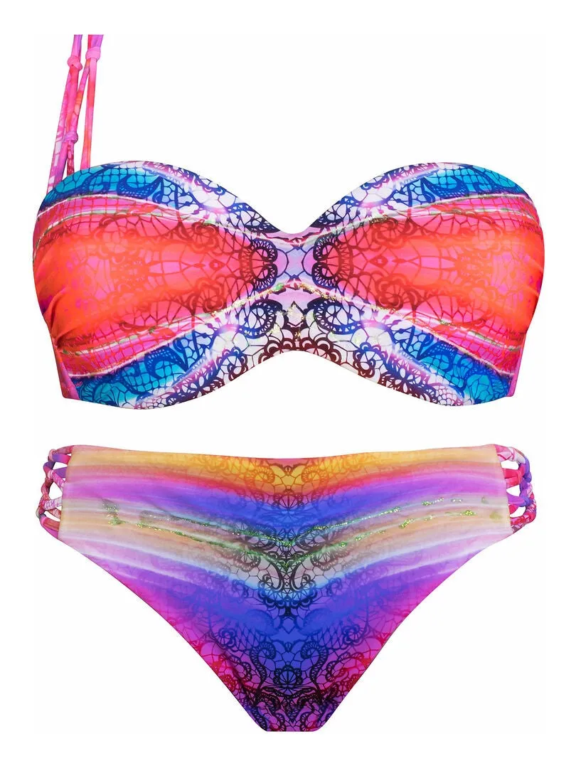 Ensemble 2 pièces préformé 1 bretelle Rainbow - Multicolore