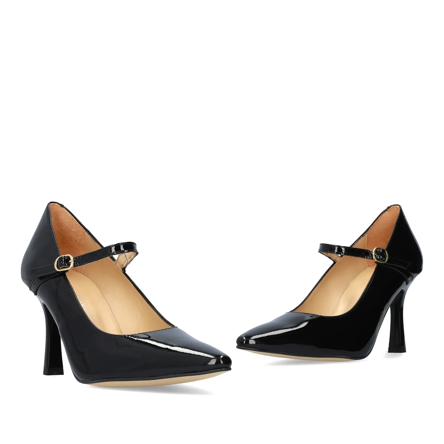Escarpins en cuir verni noir
