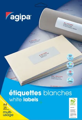 Etiquette pour classeur - blanc - 190 x 38 mm - lot de 175 