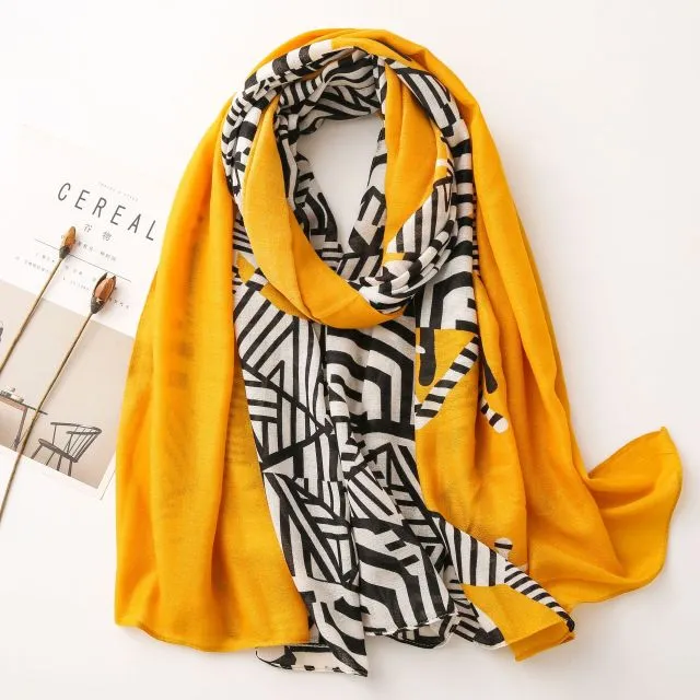 Foulard pour femme 180 jaune - Nanna