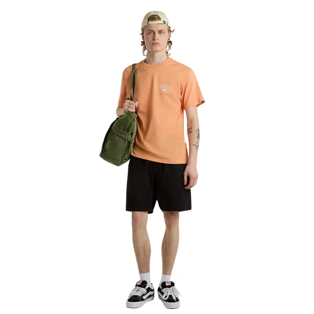 Full Patch Back Tee Copper Tan/ White
