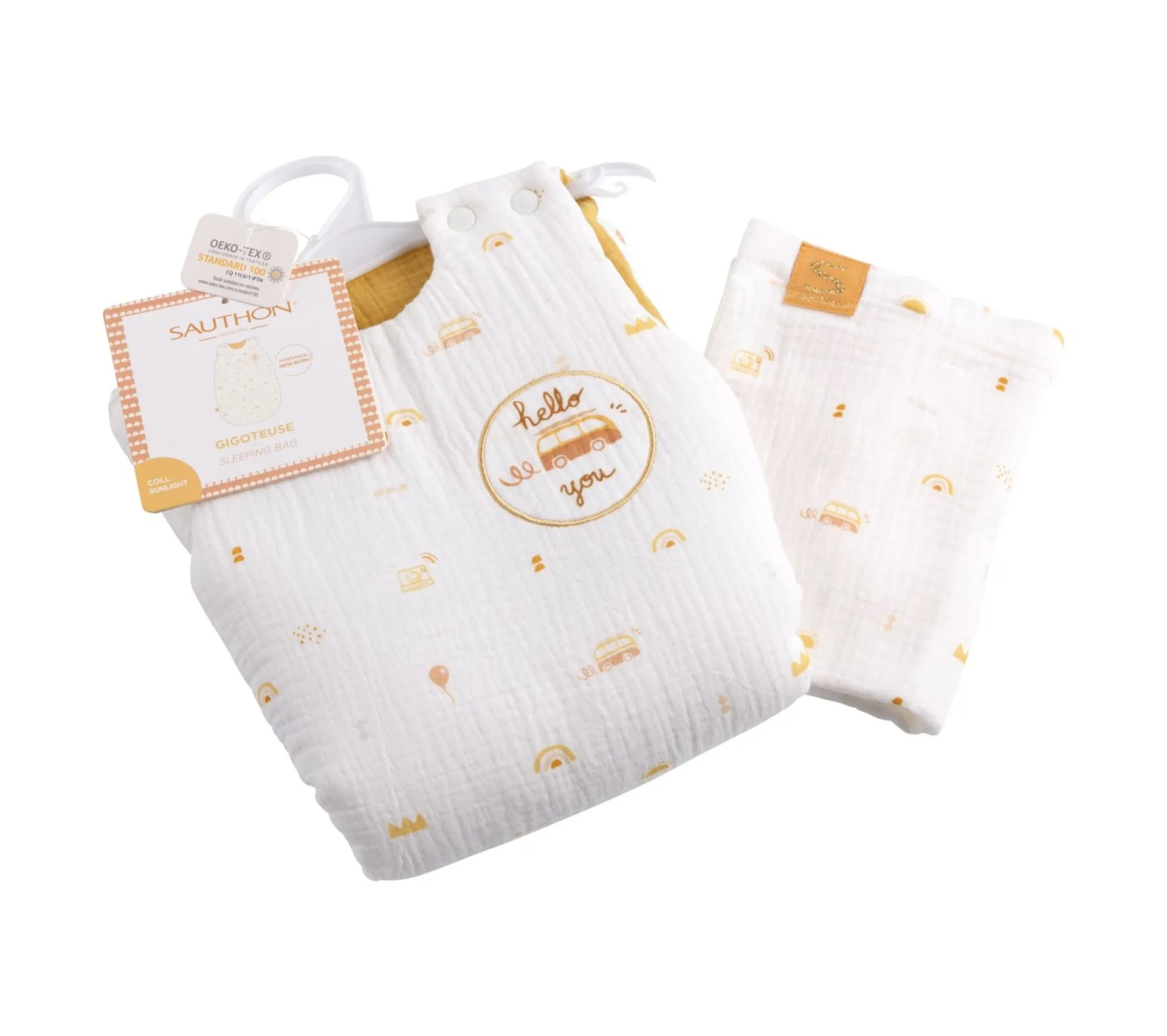 Gigoteuse Naissance 0/1 Mois En Coton Blanc