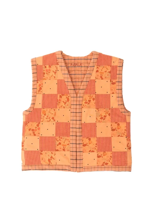 Gilet enfant patchwork Abricot