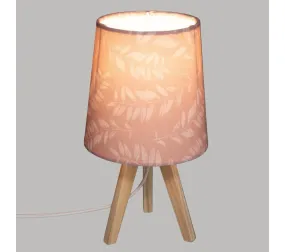 Lampe En Bois Rose H23.5 Cm