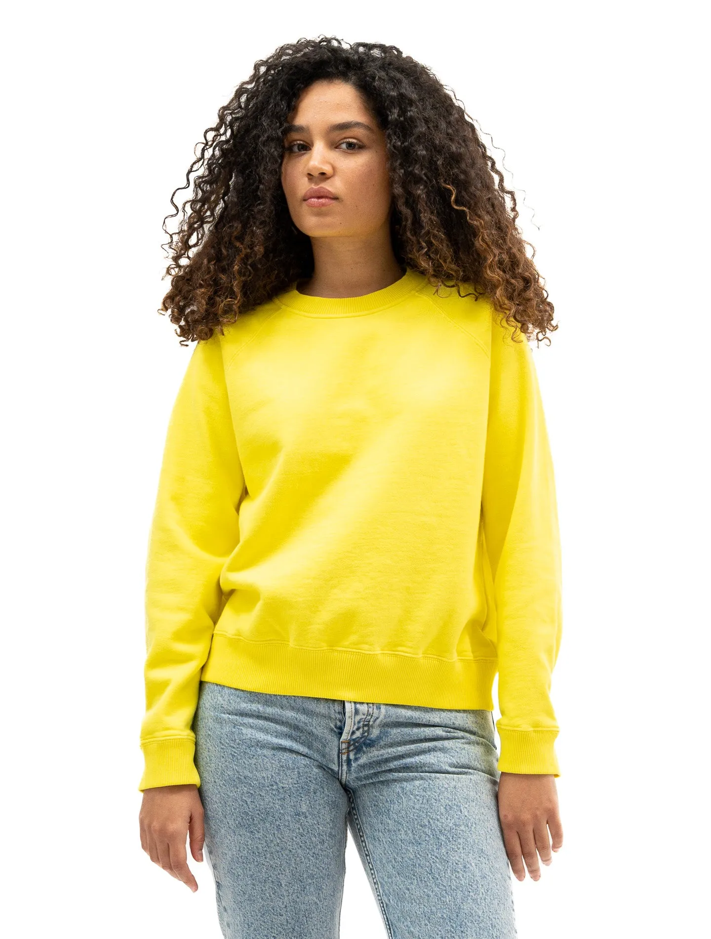 Le sweatshirt 90 Marty molleton bio-recyclé Jaune Sunny Delight