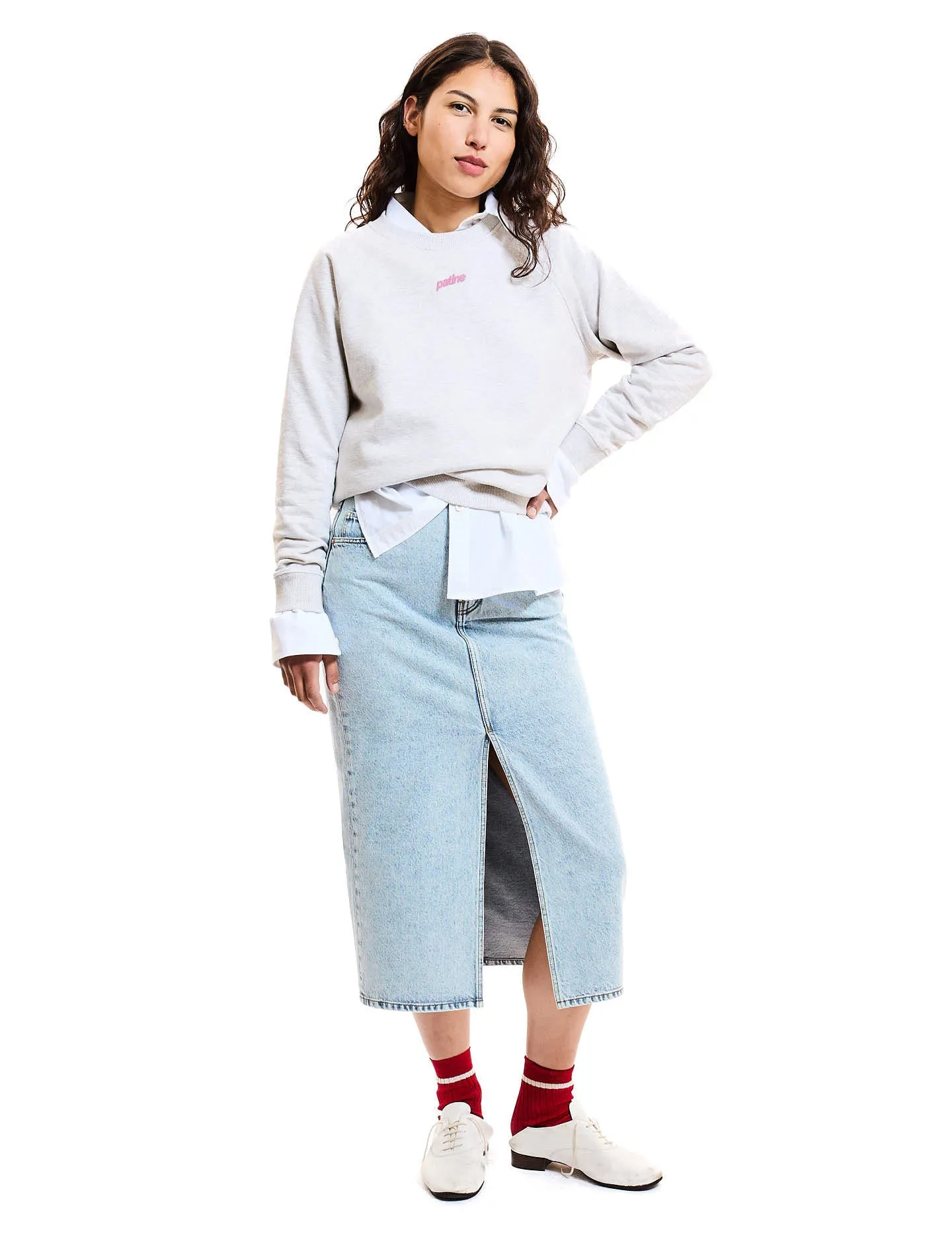 Le sweatshirt 90 Marty molleton bio-recyclé Patine brodé